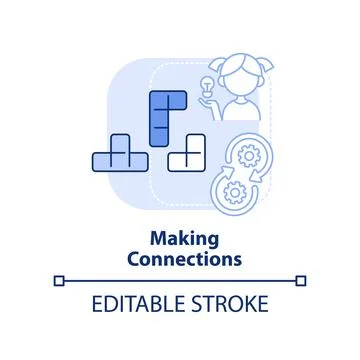 Making connections light blue concept icon Stock Illustration