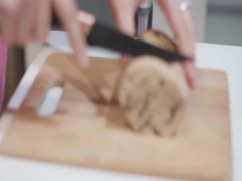 Making cookies with cookie dough Stock Footage 80739898