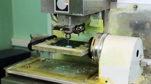 Making copy jewelry of plastic in milling machine. Stock Footage