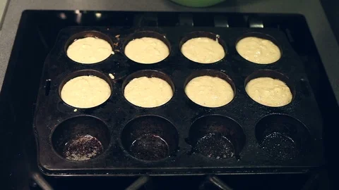 Making cornbread muffins. Stock Footage 127086622