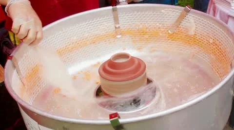 Making of cotton candy Stock Footage 11866673