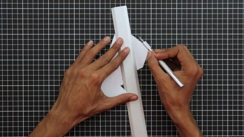 Making crafts with paper 005 Stock Footage 242960963