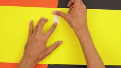 Making crafts with paper 006 Stock Footage 242960989