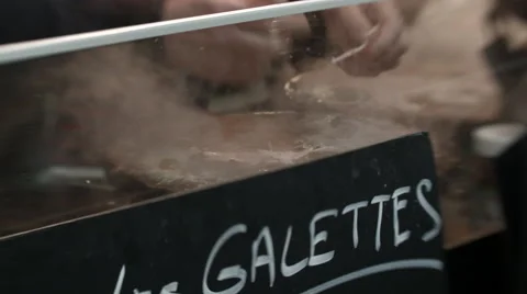 Making a Crepe in Paris Stock Footage 47209012