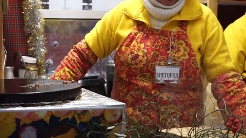 Making of crepes Stock Footage 112352573