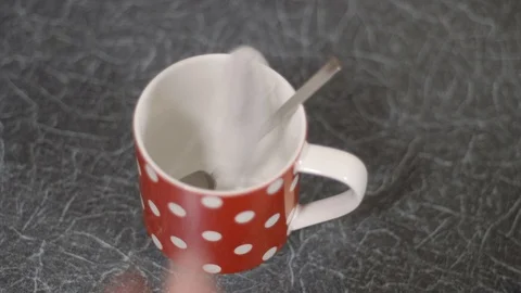 Making a cup of tea with a tea bag Stock Footage 86686347