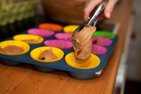 Making cupcakes Foto stock