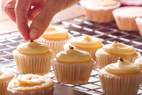 Making cupcakes Foto stock