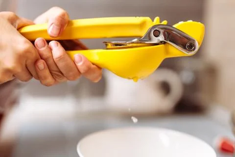 Making custard on home kitchen Stock Photos