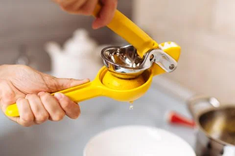 Making custard on home kitchen Stock Photos