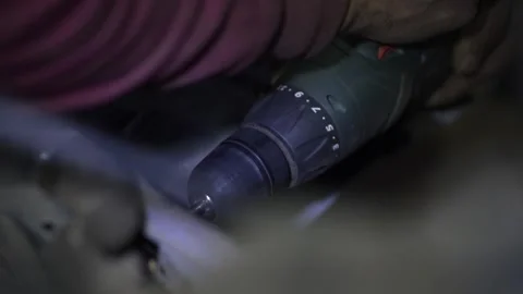 Making custom parts for a car Video stock 221433838