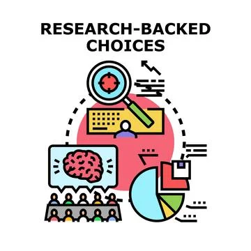 Making data driven decisions backed by research Stock Illustration