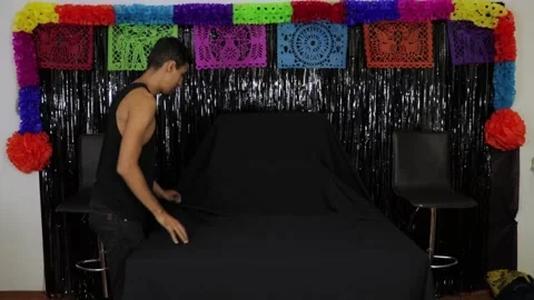 Making day of the dead offering 002 Stock Footage 170516241