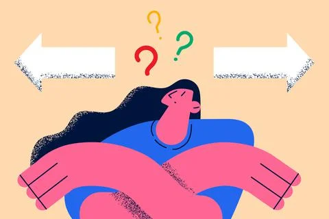 Making decision and choosing concept Stock Illustration