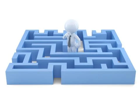 Making a decision. Business concept. Isolated, contains clipping path Stock Illustration