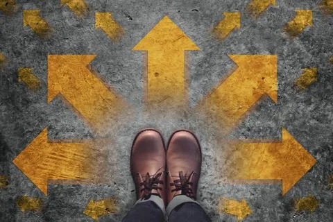 Making Decision Concept, Top view Stock Photos