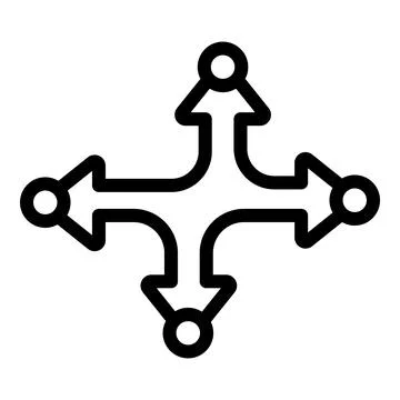 Making decisions icon outline vector. Problem solving mind Stock Illustration