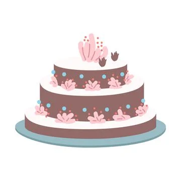 Making delicious cake semi flat color vector object Stock Illustration