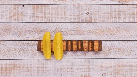 Making delicious hard shell tacos - stop motion animation, copy space Video stock 131931113