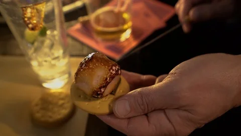 Making delicious marshmallows with a biscuit. Stock Footage 122440937