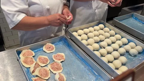 Making Delicious Pork Dumpling in Kobe Japan Stock Footage 251784319