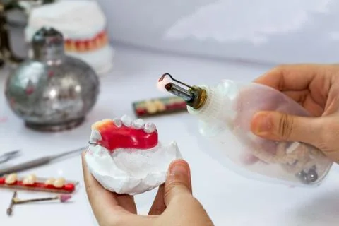Making denture Stock Photos