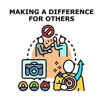 Making a difference for others concept vector illustration Stock Illustration