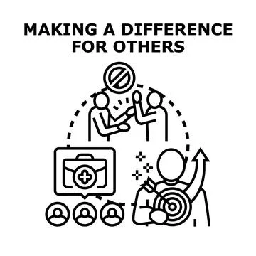 Making a difference for others concept vector illustration Stock Illustration