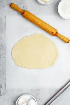 Making different shapes of fall cookies for Halloween. Rolled out cookie doug Stock Photos