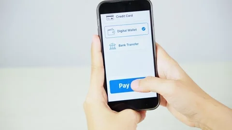 Making Digital Payment Using Smartphone From Side View Stock-Footage 347178818