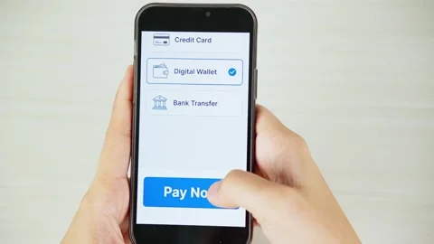 Making Digital Payment Using Smartphone From Top View Stock-Footage 347178820