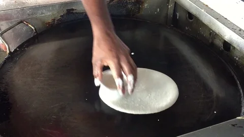 Making Dosa Stock Footage 119273772
