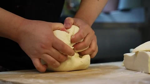 Making dough, close-up shot 스톡 동영상 302949348