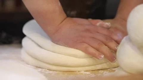 Making dough, close-up shot Video stock 302949350
