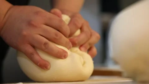 Making dough, close-up shot Video stock 302949352