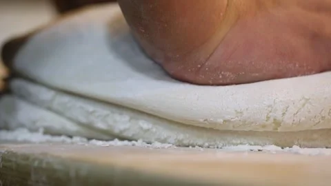Making dough, close-up shot 스톡 동영상 302949365