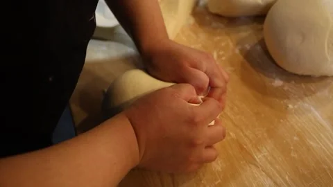 Making dough, close-up shot 스톡 동영상 302949557