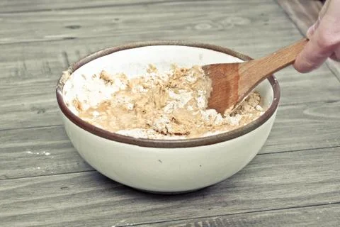 Making dough Stock Photos