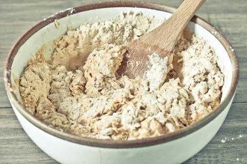 Making dough Stock Photos