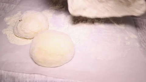 Making Dough For Pizza Stock Footage 71581056