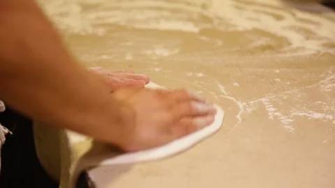 Making Dough For Pizza Stock Footage 86244475