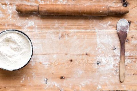 Making dough process Stock Photos