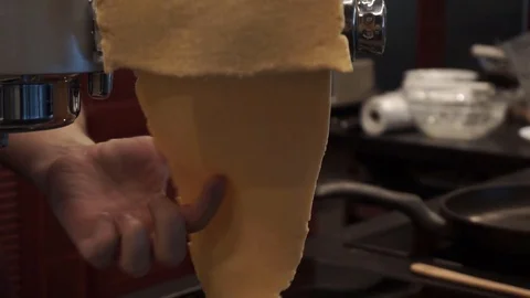 Making the dough sheets Video stock 113526949