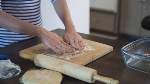 Making dough slow motion Stock Footage 93619748