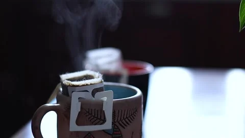 Making drip coffee at home Stock Footage 337171919