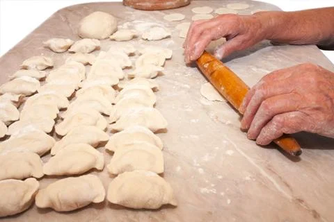 Making dumplings at home Stock Photos