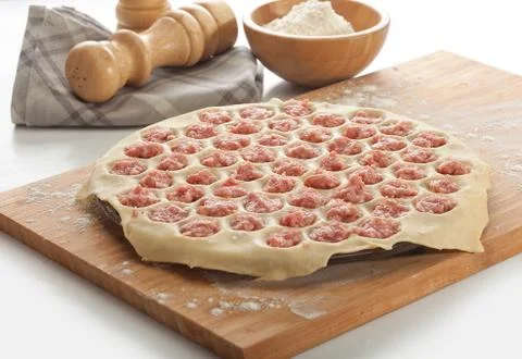 Making dumplings Stock-Fotos