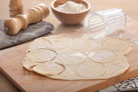 Making dumplings Stock Photos