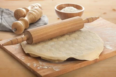 Making dumplings Stock Photos