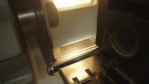 Making duplicate keys for a door lock. Stock Footage 273159081